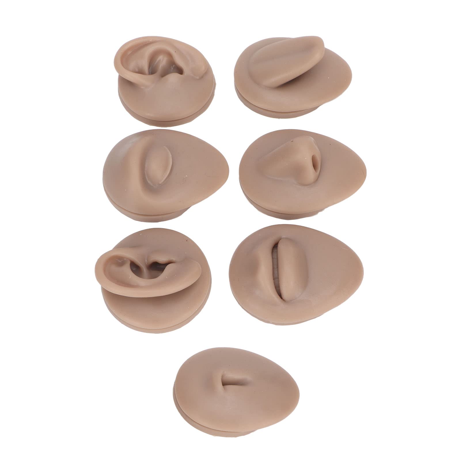 Professional Dark Skin Silicone Anatomy Model - Realistic Ear, Eye, Nose, Mouth, Tongue & Belly Button for Medical Training, Acupuncture Practice & Massage Therapy - Ideal for Students, Professionals & Classroom Demonstrations