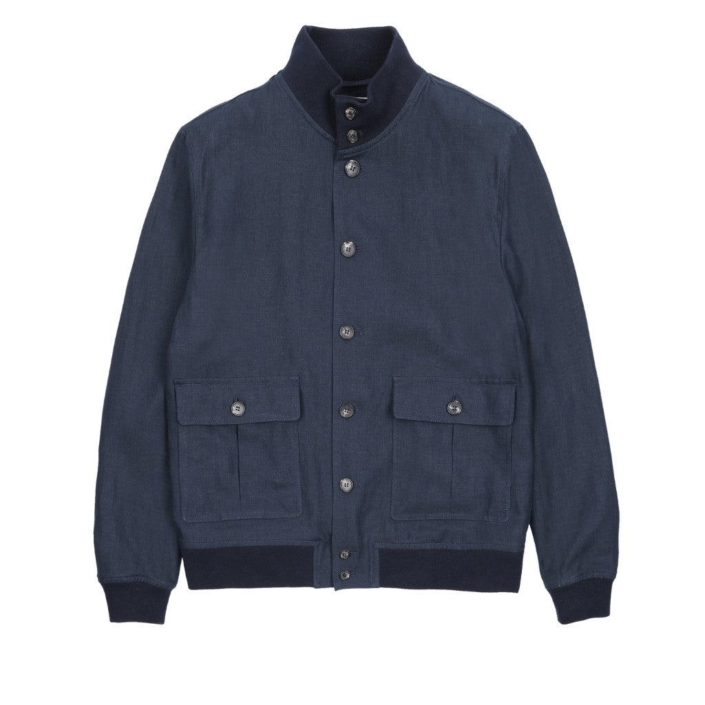 VALSTAR Linen Valstarino Jacket for Men - Navy Blue Casual Blazer | Lightweight Summer Sport Coat for Business Casual & Outdoor Wear