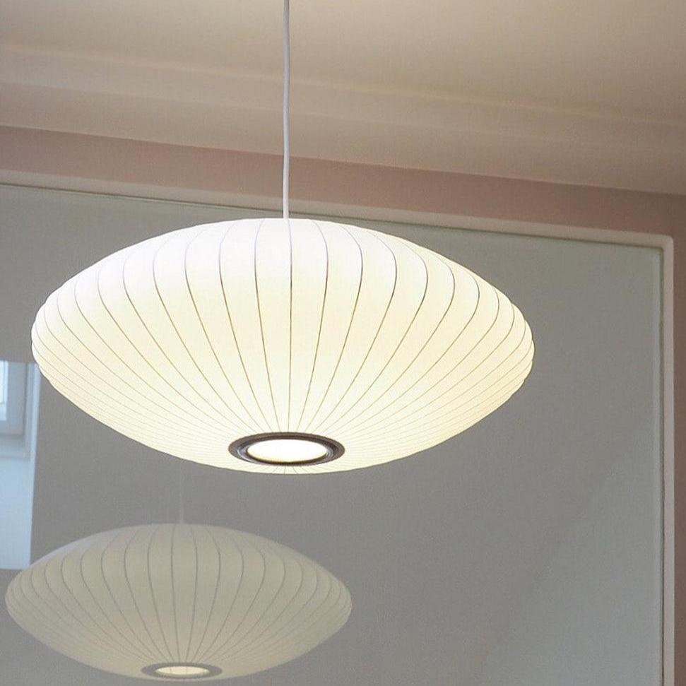 Handmade Bubble Mulberry Silk Pendant Light - Elegant Boho Chandelier for Bedroom, Living Room & Dining Room Decor