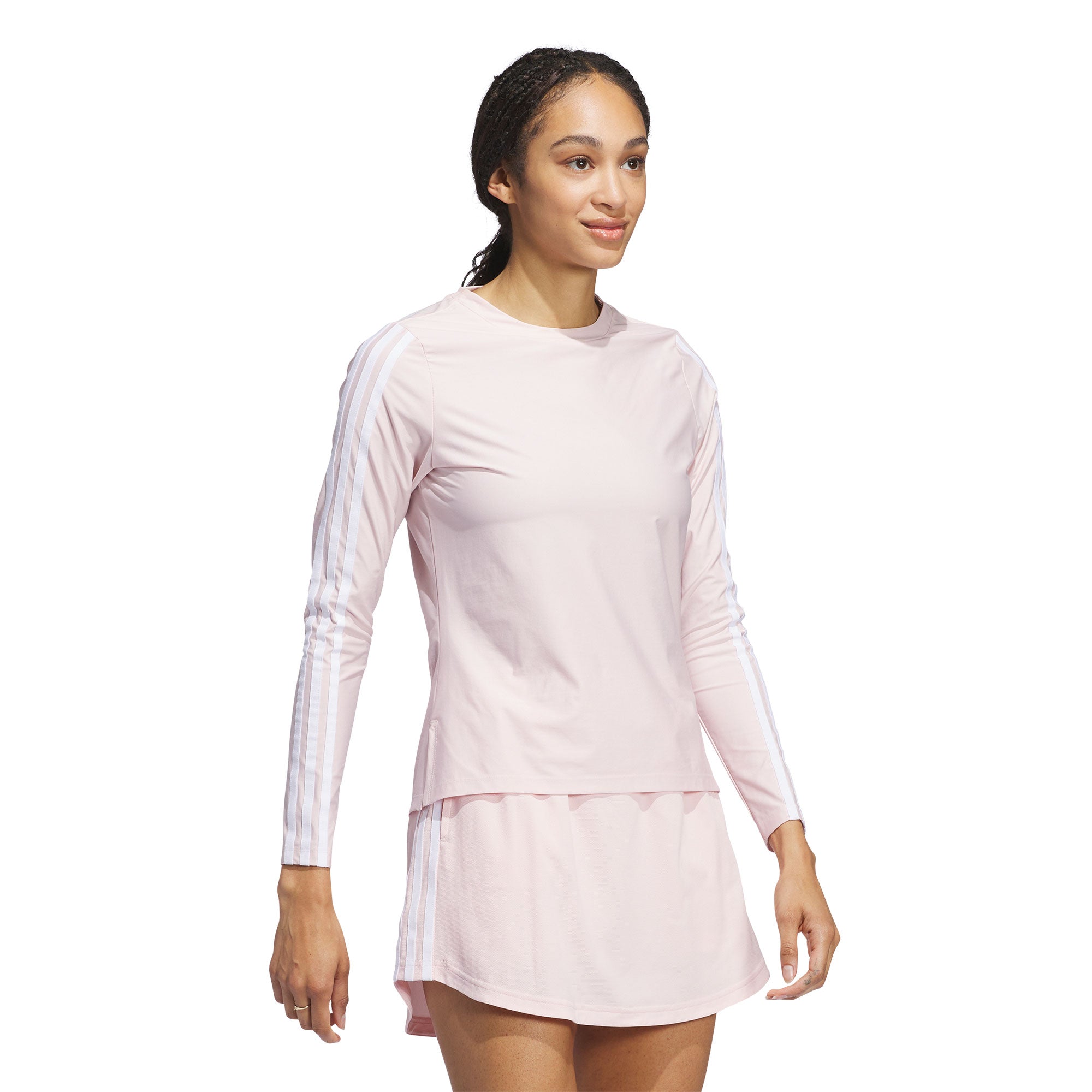 Adidas Women's Ultimate365 TwistKnit Long Sleeve Golf Shirt - Moisture-Wicking & UV Protection for Comfortable Play on Sunny Days