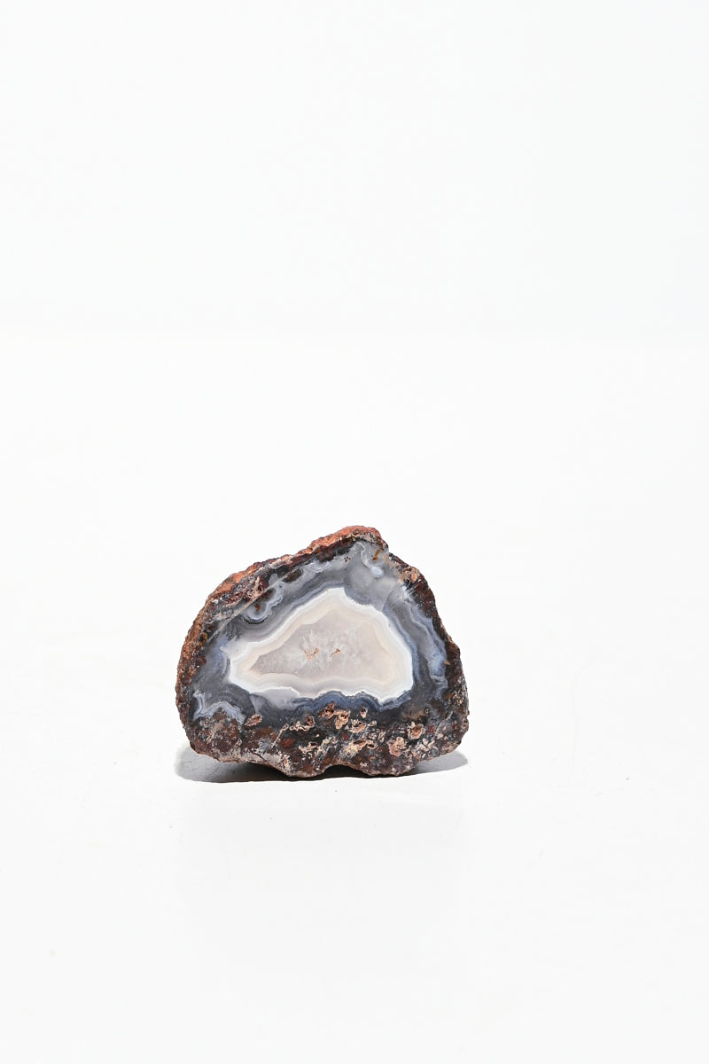 Mini Laguna Agate Geode - Natural Healing Crystal for Meditation, Home Decor & Jewelry Making | Perfect for Spiritual Gifts, Yoga Spaces & Crystal Collections