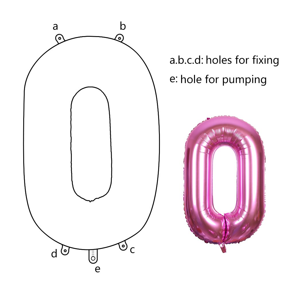 40 Inch Jumbo Number 10 Balloon - Pink Foil Helium Balloons for Birthday Party Decorations, Anniversary & Graduation Celebrations - Perfect for Photo Backdrops, Event Centerpieces and Party Supplies