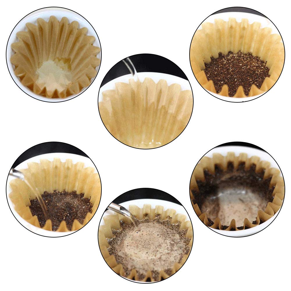Premium Wood Fiber Coffee Filters - 50pcs #1 Cone Shape Paper Filters for Drip Coffee Makers, Compatible with Most Brewers - Perfect for Home, Office & Camping Use