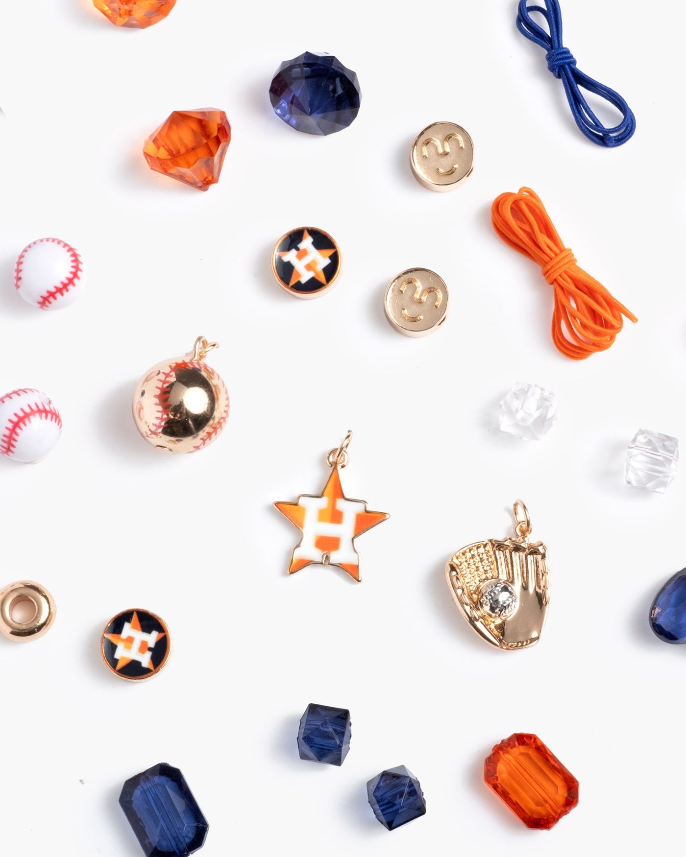 Houston Astros Mini Bead Kit - MLB Baseball Team DIY Craft Set for Kids & Fans - Perfect for Game Day Decor, Party Favors, and Sports Themed Crafts