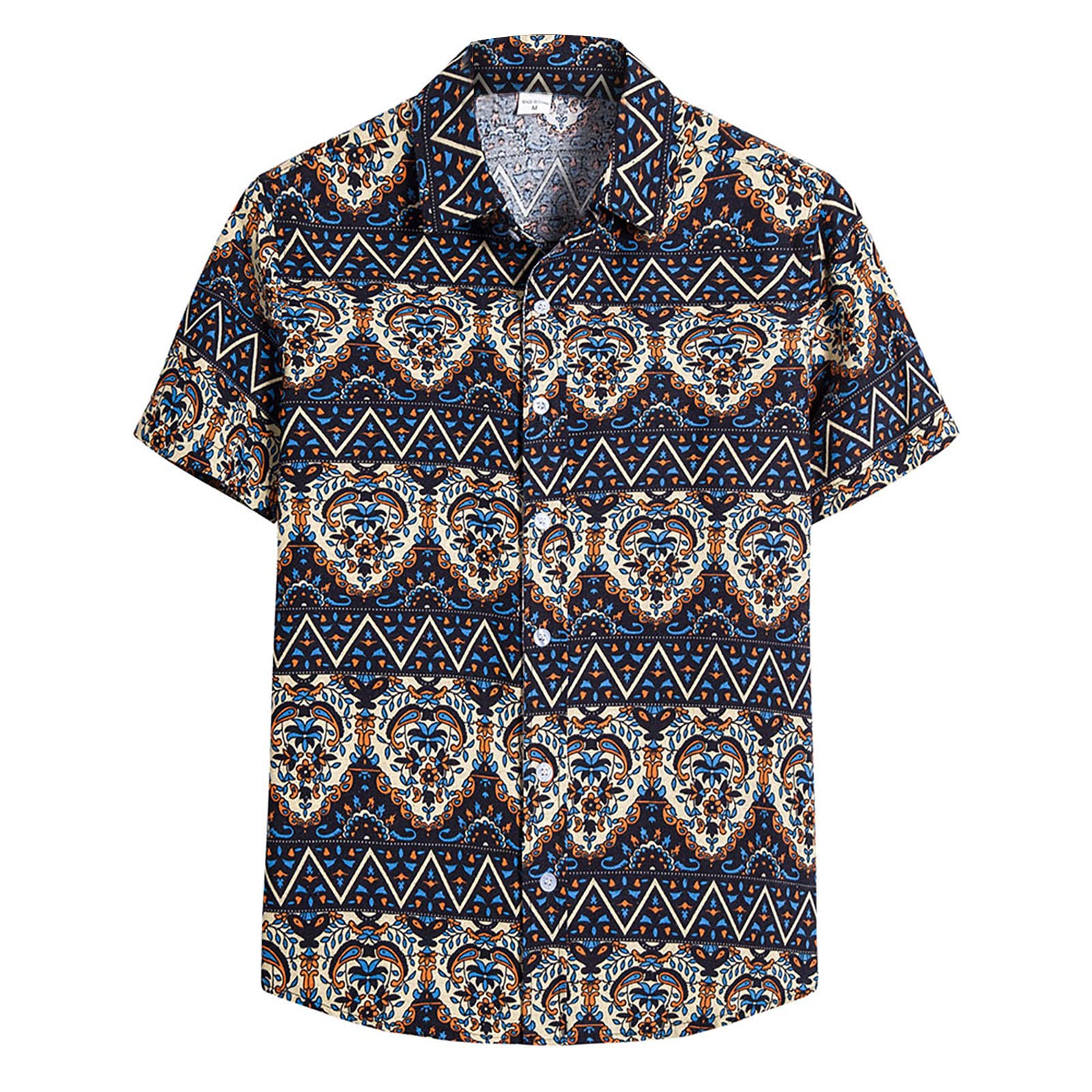 XDDLITP Men's Hawaiian Shirt - Quick Dry Tropical Print Short Sleeve Shirt for Beach Vacation & Summer Casual Wear | Lightweight Breathable Fabric for Pool Party, Luau, Island Getaway