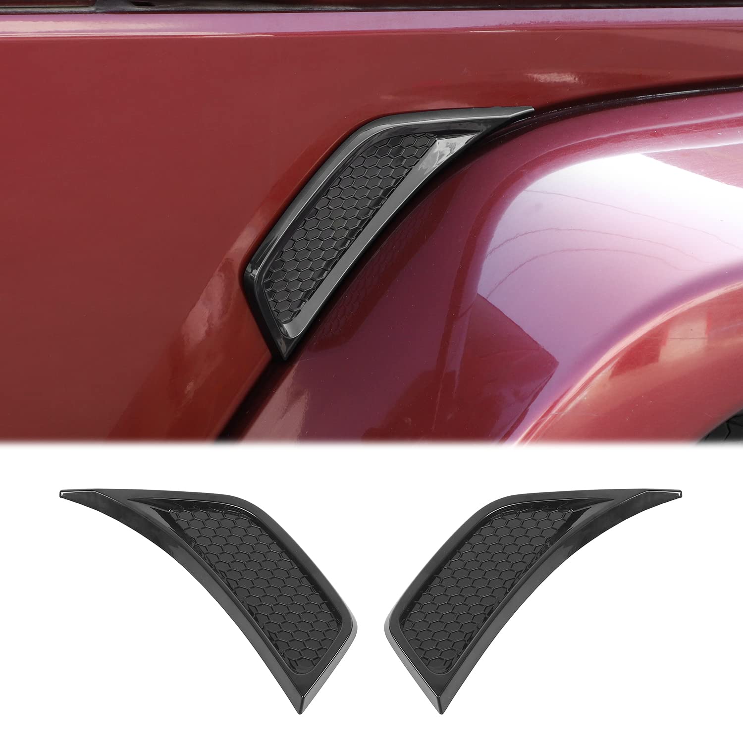 CheroCar Jeep JK Wheel Eyebrow & AC Vent Cover Trim for Jeep Wrangler JK 2007-2017 | Stylish Exterior Decoration & Protection for Off-Road Adventures