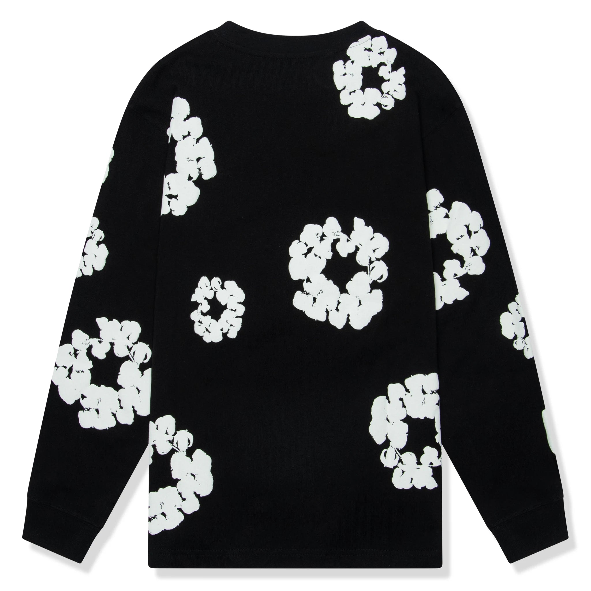 Denim Tears Cotton Wreath Long Sleeve Black T-Shirt for Men | Vintage Streetwear Fashion | Perfect for Casual Outfits and Urban Style