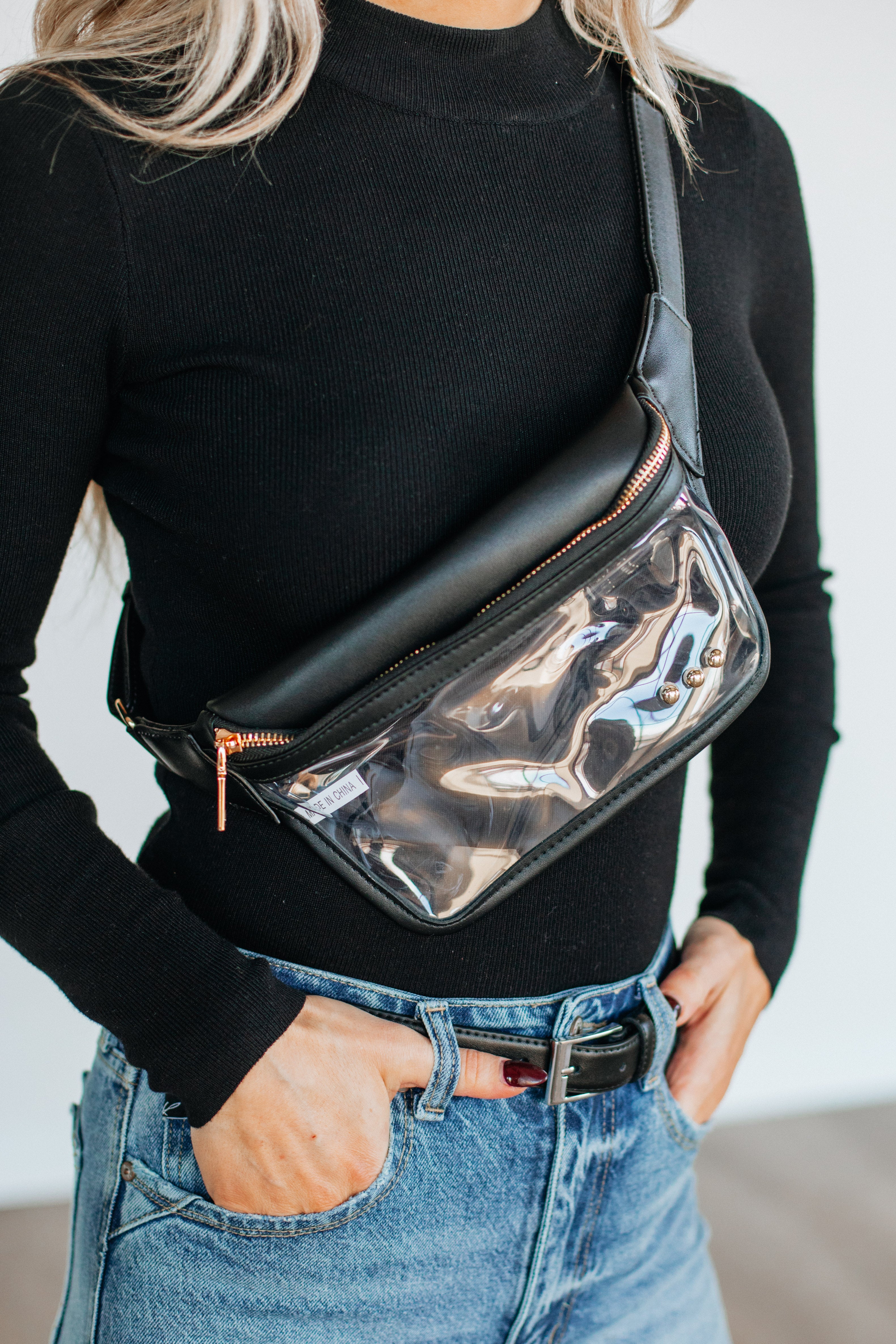Only The Essentials Bum Bag - Black | Stylish Waist Pack for Travel, Hiking & Everyday Use