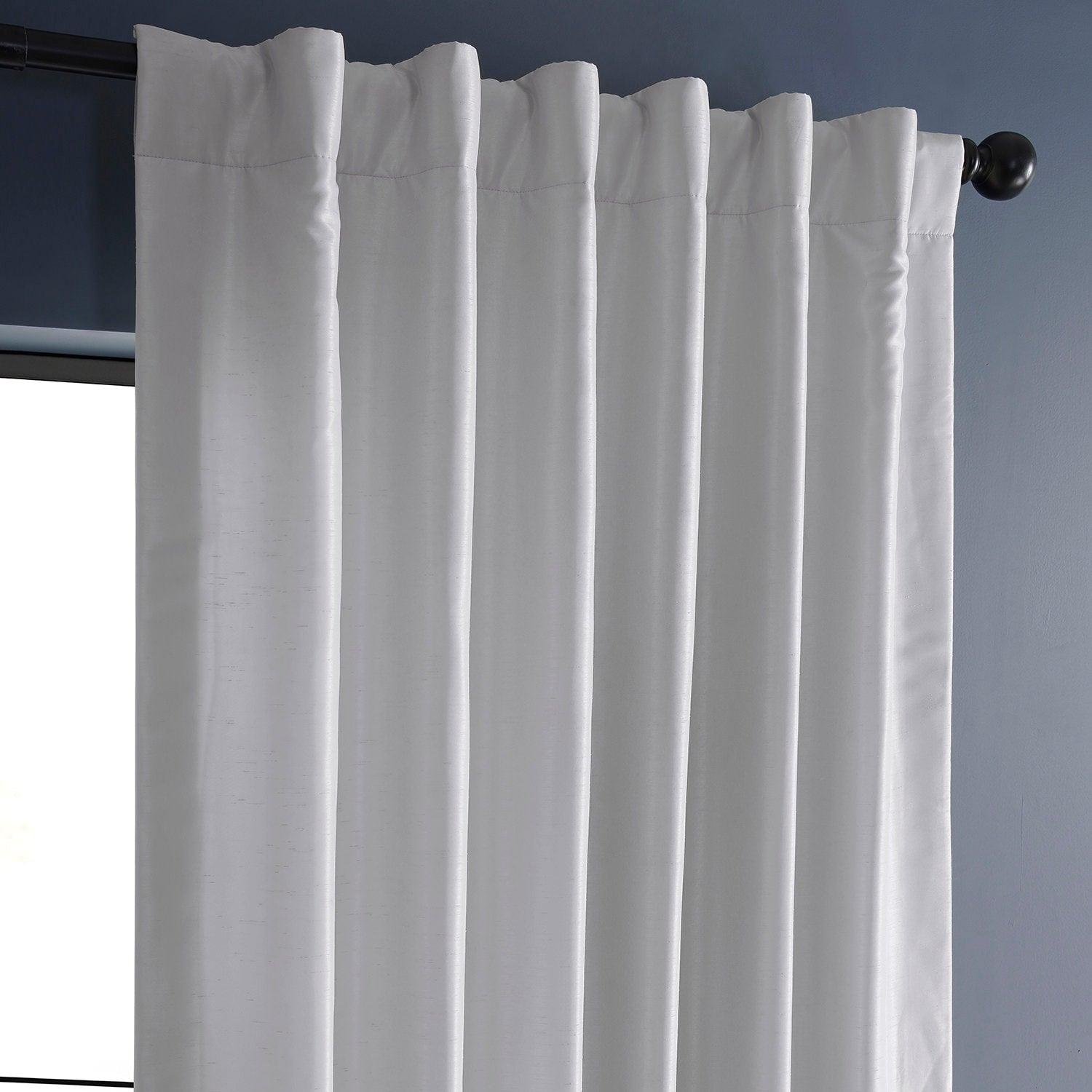 Vintage Textured Faux Dupioni Silk Blackout Curtains for Living Room & Bedroom - Thermal Insulated Window Drapes for Light Blocking & Privacy