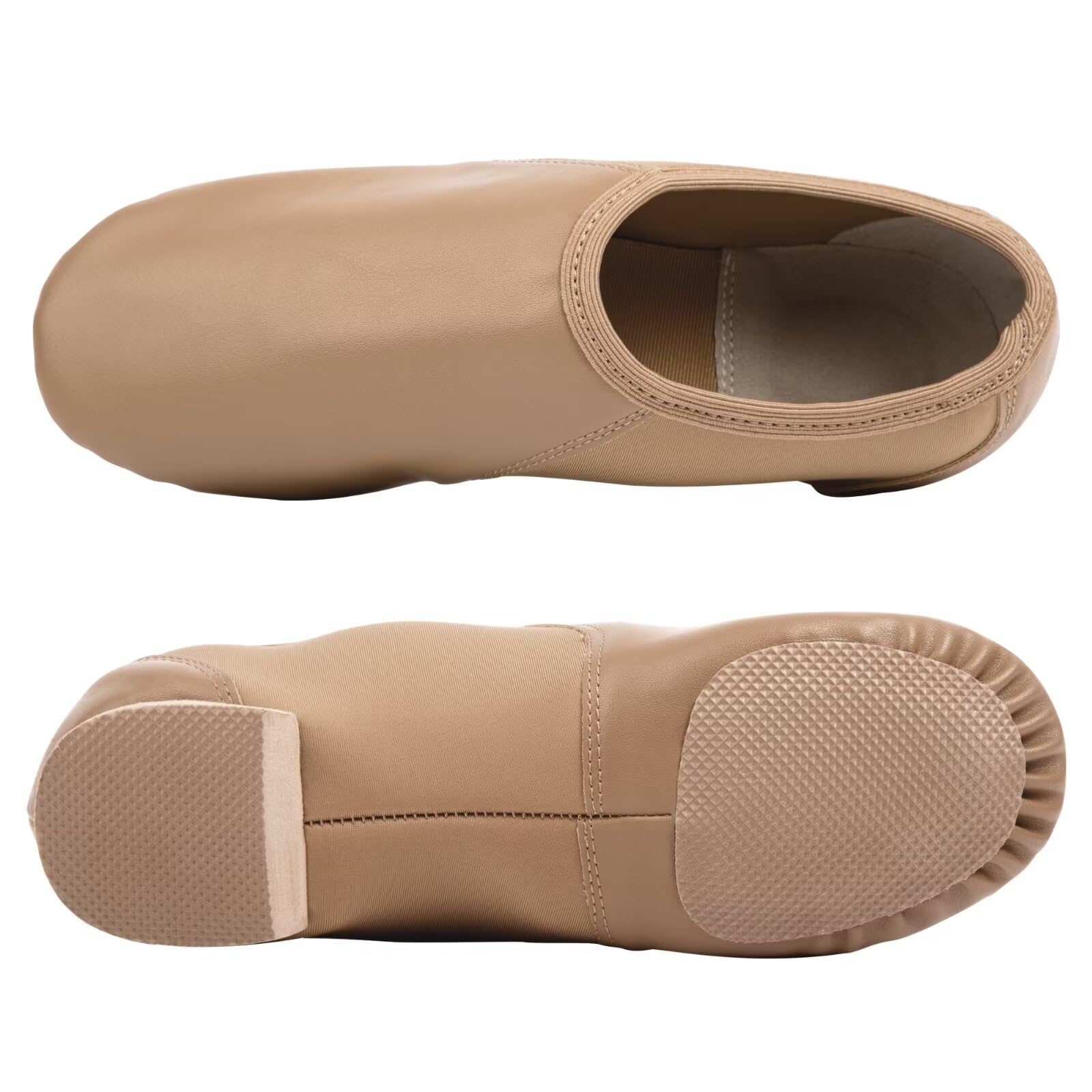 Girls Vegan Leather Jazz Shoes - Soft Vegan Leather Dance Slippers for Toddler, Little Kid & Big Kid | Ballet, Dance Class, Recital & Performance