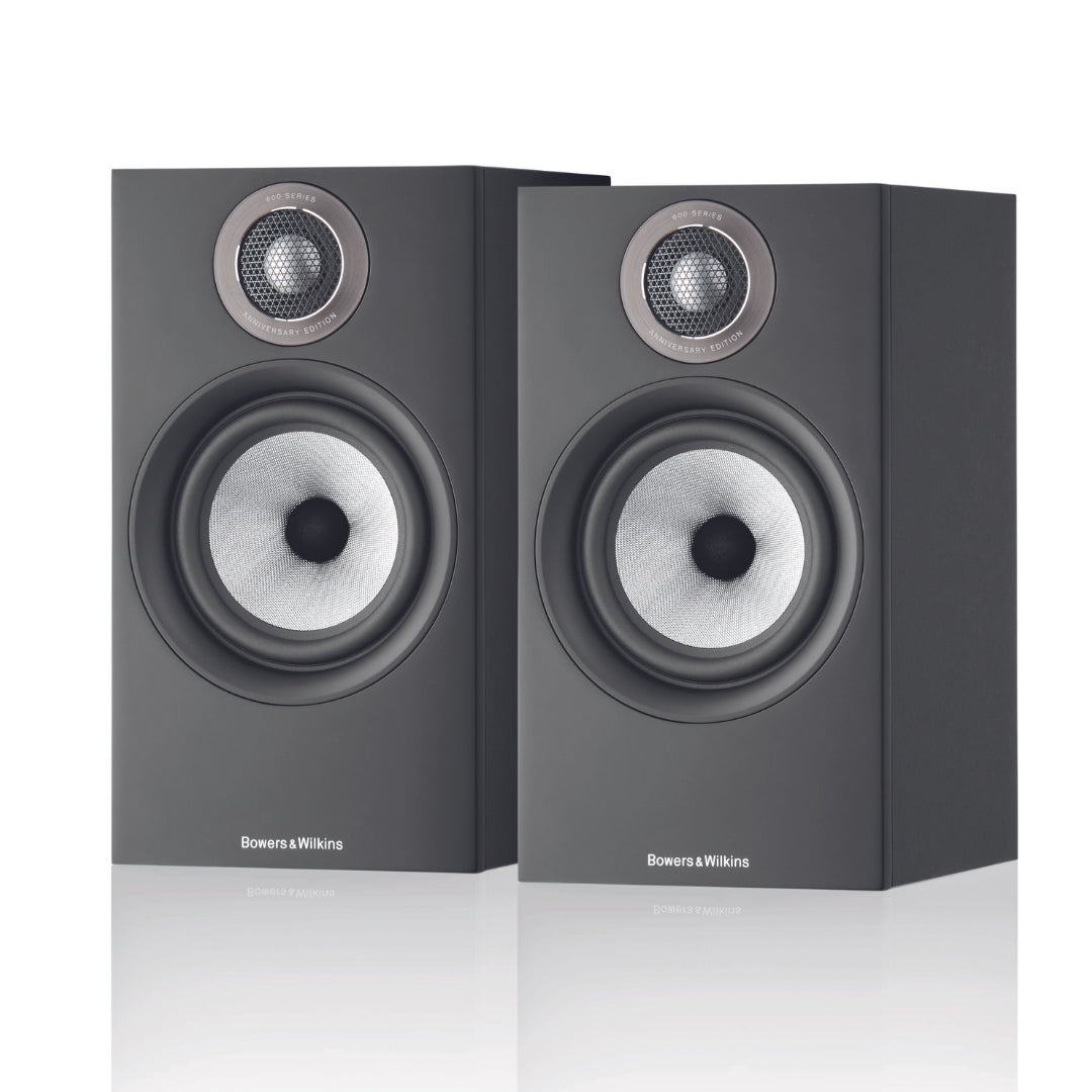 B&W 607 S2 Anniversary Edition Bookshelf Speakers - Premium HiFi Stereo Sound System for Home Audio, Pair - Perfect for Music Listening, Home Theater & Audiophile Setups