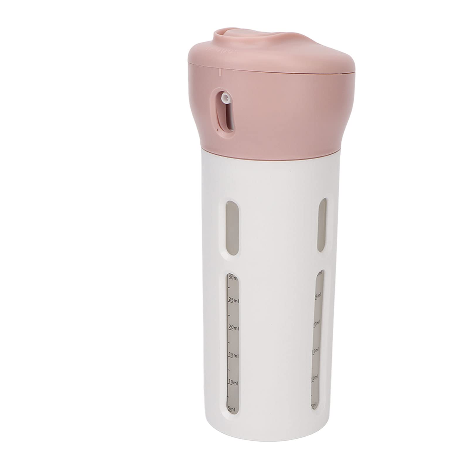 4-in-1 Travel Dispenser Set - Leak-Proof Refillable Shampoo, Lotion & Gel Bottles with Pump for Toiletries, Body Wash & Liquid Creams | Portable Storage Bottles for Hair Care & Beauty Essentials (Pink) - Perfect for Air Travel, Gym, Camping & Vacation Toiletry Kits