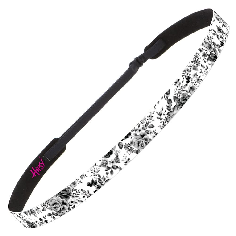 Hipsy Adjustable No-Slip Skinny Country Flower Headbands for Women - 3 Pack (Skinny Light Pink/Light Pink/White) - Perfect for Country Concerts, Outdoor Events & Everyday Fashion