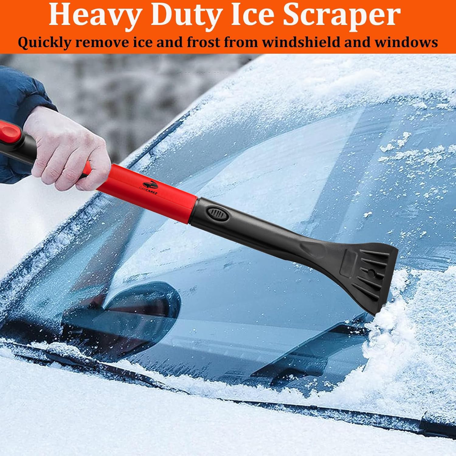 31-39 Inch Adjustable Snow Shovel with Ice Scraper & Broom - Heavy Duty Extendable Snow Removal Tool for Driveway, Sidewalk & Car - Winter Essential for Home & Outdoor Use