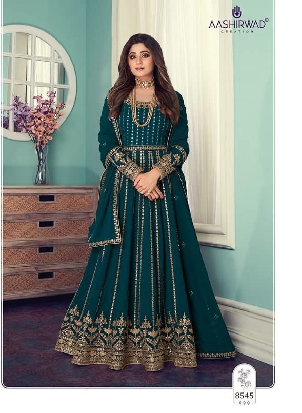 VOVLADI Indian Pakistani Party Wear Wedding Anarkali Gown Suit for Women - Elegant Ethnic Dress for Bridal, Mehndi, Reception & Special Occasions