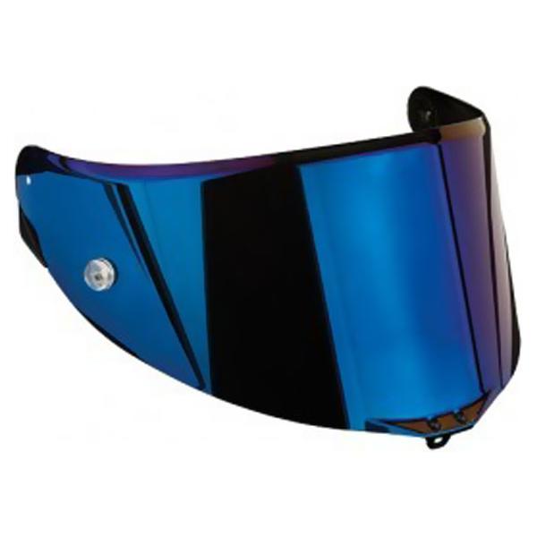 AGV Race 2 Motorcycle Helmet Anti-Scratch Visor - Iridium Blue Lens for Racing & Street Riding - UV Protection & Enhanced Visibility