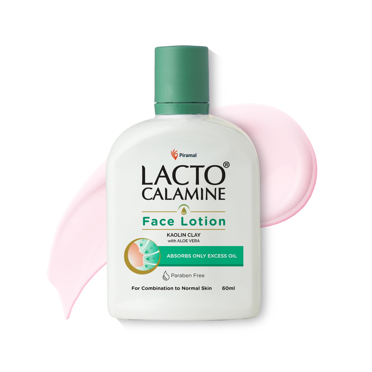 Lacto Calamine Face Lotion 60ml - Oil Control Daily Moisturizer for Combination & Normal Skin with Kaolin Clay & Aloe Vera | Reduces Pimples, Dark Spots & Blackheads | Lightweight Body Lotion for Clear, Healthy Skin | Perfect for Daily Skincare Routine & Acne-Prone Skin Care