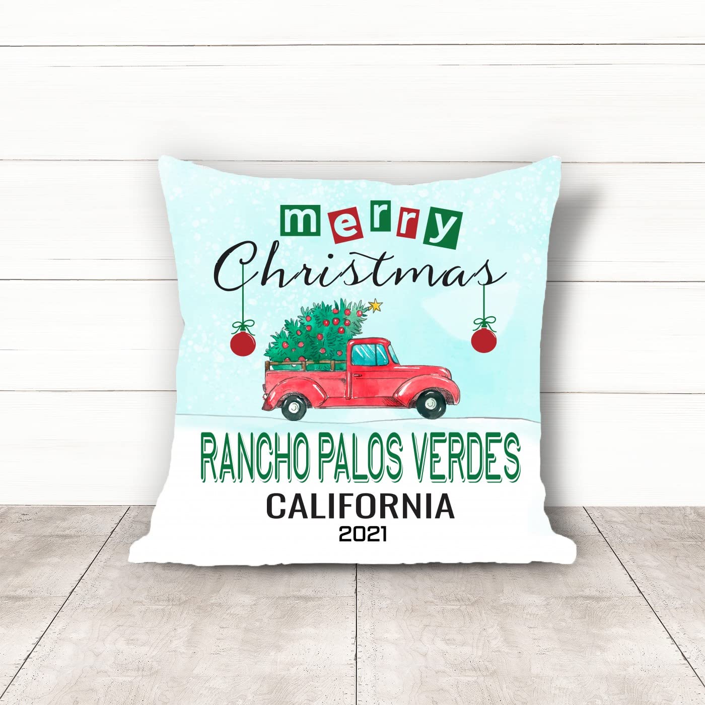 18x18 Inch Christmas Pillow Covers - Merry Holiday Decor for Sofa, Bedroom & Car | Festive Xmas Home Decorations 2021 | Seasonal Autumn Throw Pillow Cases for Cozy Winter