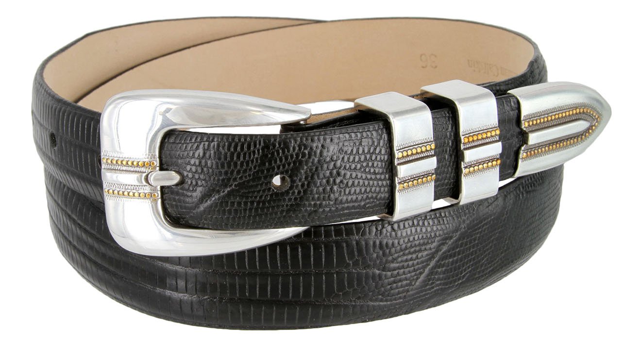 Premium Vincente Men's Italian Leather Dress Belt - Classic & Stylish Formal Accessory for Business, Office & Special Occasions