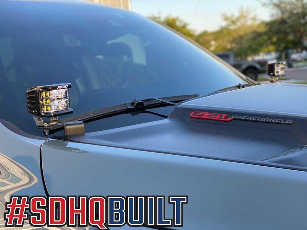 SDHQ Built A-Pillar Light Mounts for 2021-2024 Ram 1500 TRX & RHO | Off-Road LED Light Brackets | Perfect for Night Driving & Off-Road Adventures