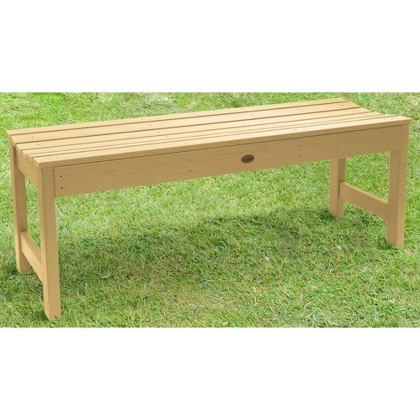 Lehigh Backless Synthetic Wood Picnic Bench - Durable Outdoor Dining Table for Patio, Garden & Park - Perfect for BBQs, Camping & Family Gatherings