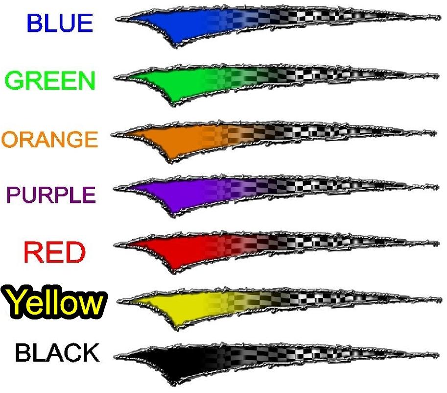 High-Quality Scratch Checkered Flag Tear Truck Decals - Durable Vinyl Stickers for Racing Enthusiasts - Perfect for Car Windows, Laptops & Motorcycle Helmets
