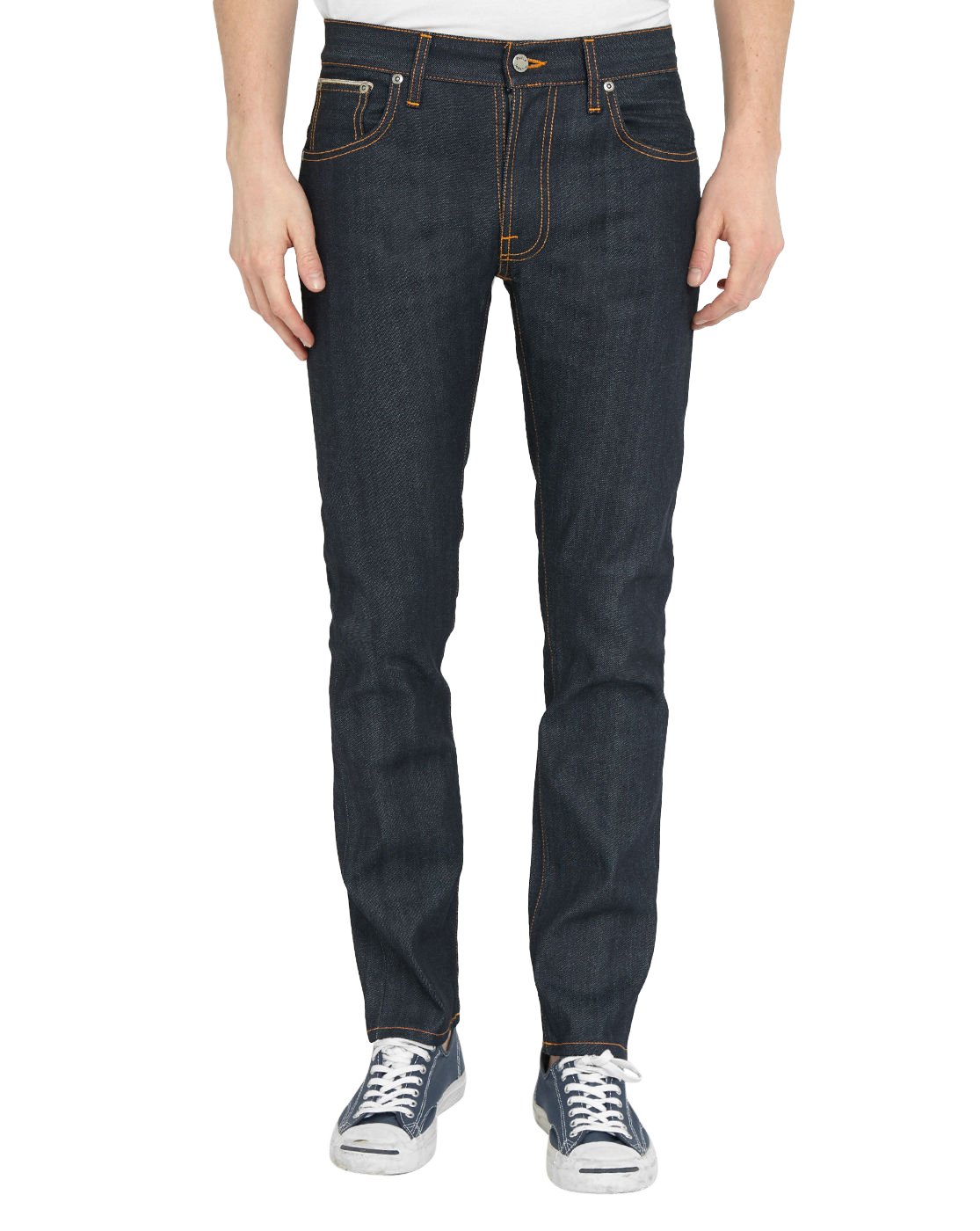 Nudie Jeans Men's Thin Finn Dry Selvage Comfort Fit Stretch Denim Jeans - Perfect for Casual Wear, Work & Everyday Comfort