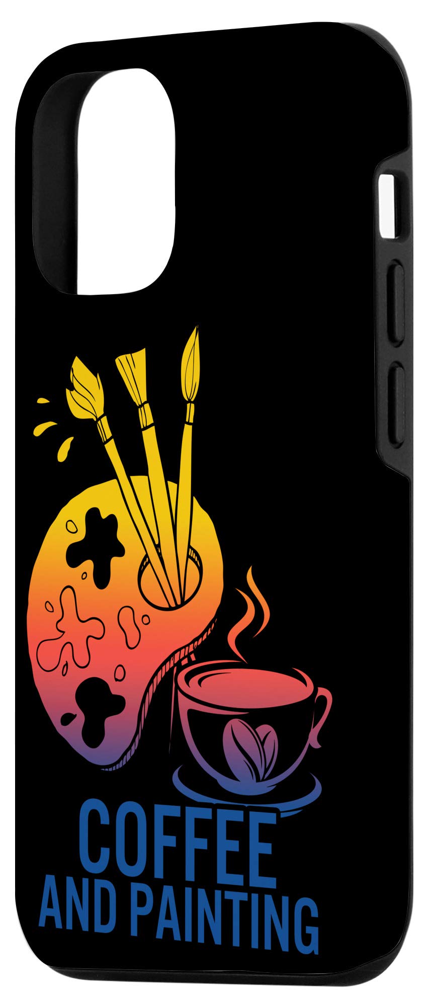 iPhone 12/12 Pro Case - Artist & Painter Themed Coffee Design - Perfect for Women, Art Teachers & Creative Professionals - Great for Studios, Coffee Shops & Artistic Workplaces