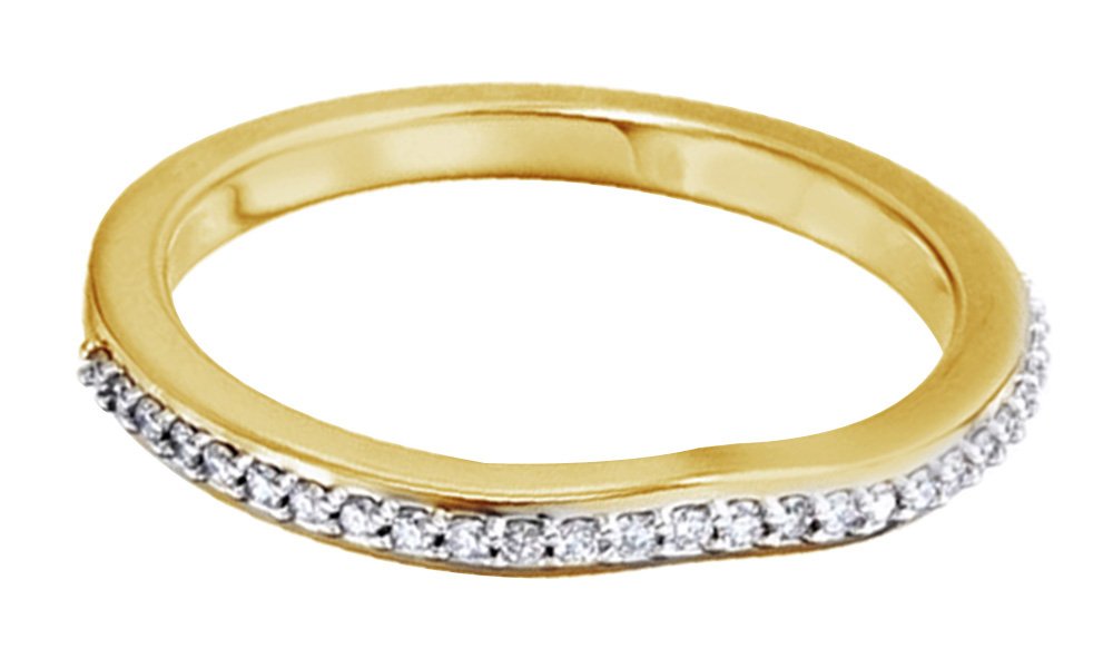 14K Solid Gold Round White Natural Diamond Engagement Ring (0.12 Cttw) - Perfect for Wedding Bands, Proposals & Anniversary Gifts