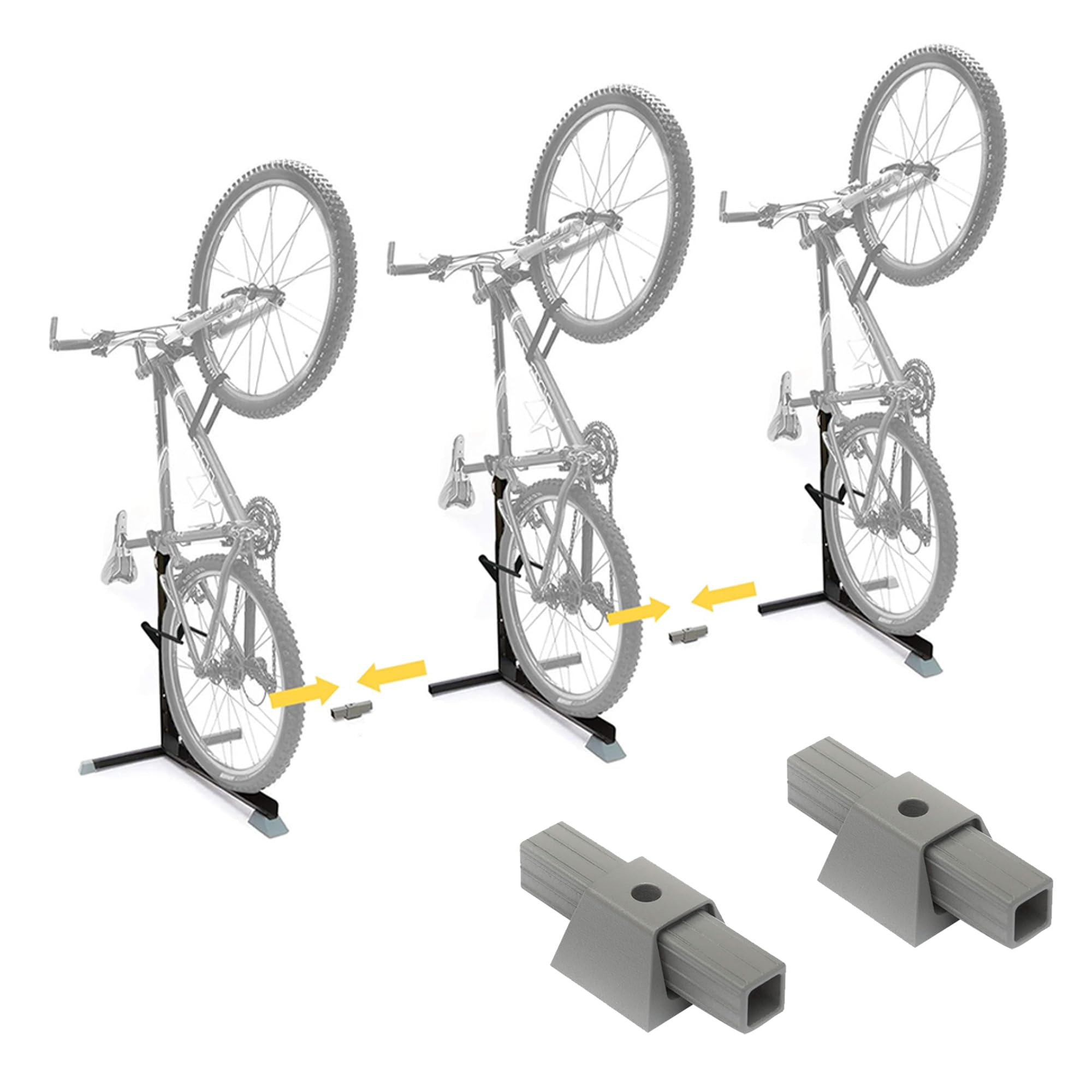 Original Vertical Bike Stand & Storage Rack (3 Pack) - Space-Saving Wall Mount for Garage, Indoor & Outdoor Use - No Drilling Required - Perfect for Apartments, Small Spaces & Bike Accessories Organization