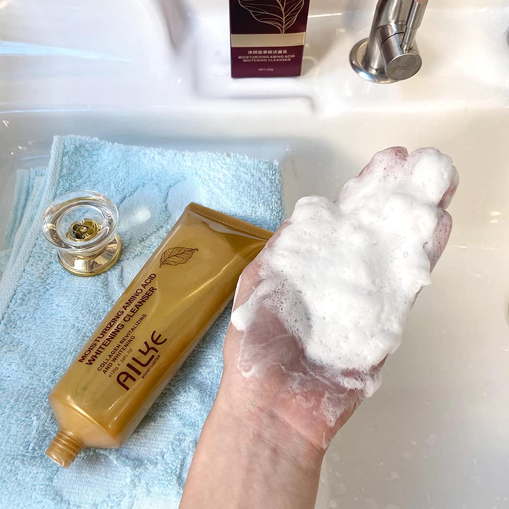 Collagen Whitening Face Wash - Deep Cleaning Foam for Blackhead Removal & Brightening | Gentle Daily Cleanser for Clear, Glowing Skin | Perfect for Morning & Night Skincare Routine