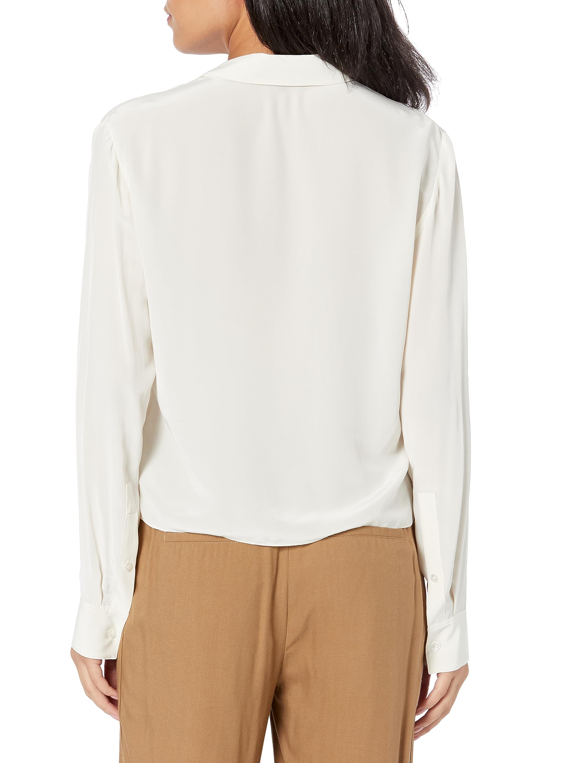 Theory Women's Button-Down Tie-Waist Blouse - Elegant Office & Casual Wear for Professional Women | Slim Fit Shirt for Work, Date Night & Business Meetings