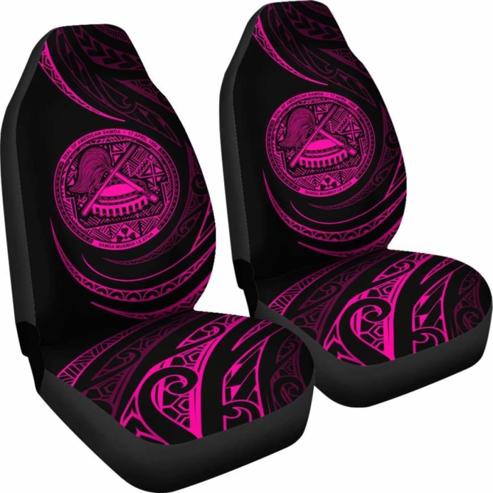 Premium Pink Frida Style Car Seat Covers for American Samoa - Soft, Durable & Stylish Car Interior Accessories for SUVs, Sedans & Trucks - Perfect for Road Trips, Daily Commute & Family Travel