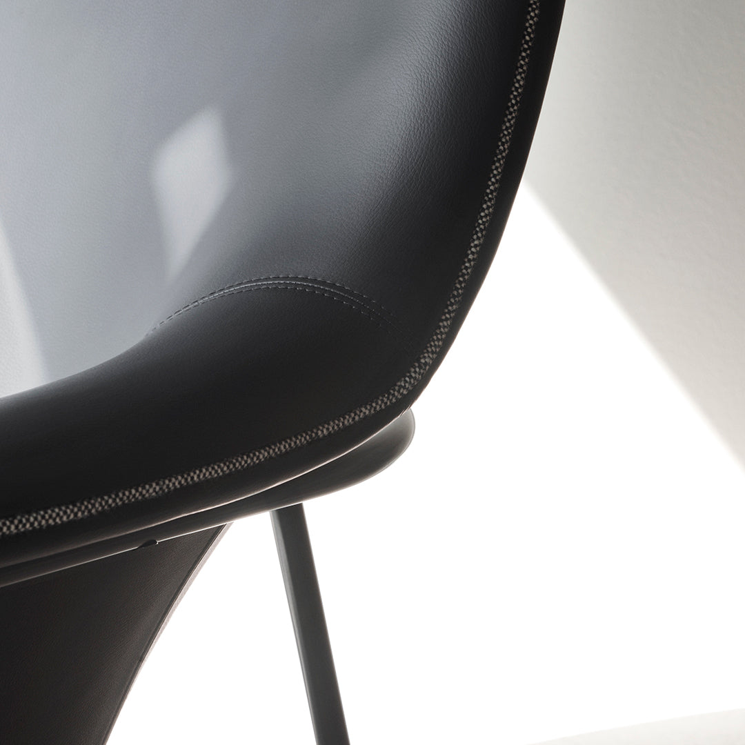 Modern Drape High Lounge Chair with Sturdy Steel Legs - Perfect for Living Room, Bedroom, or Office Relaxation