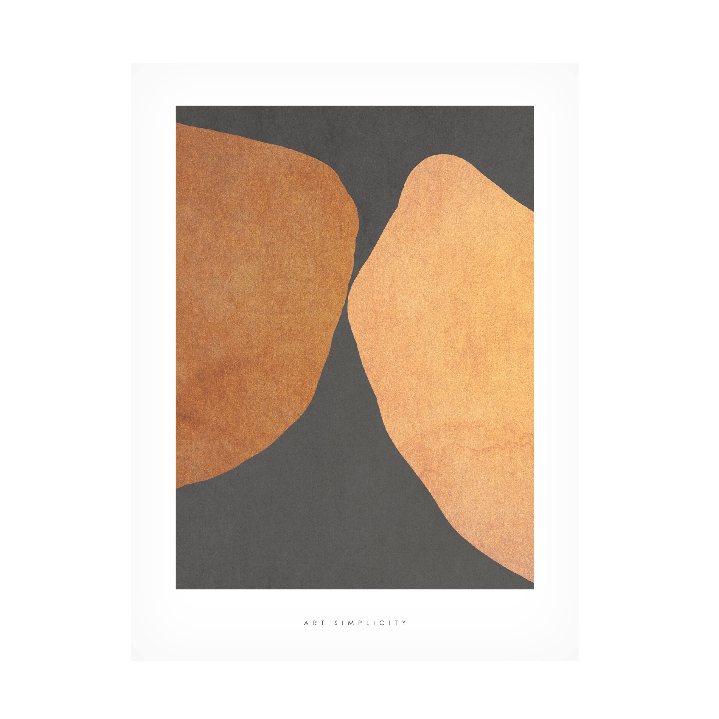 Design Fabrikken 'Art Simplicity 4' Canvas Wall Art Print - Modern Abstract Painting for Living Room, Bedroom & Office Decor