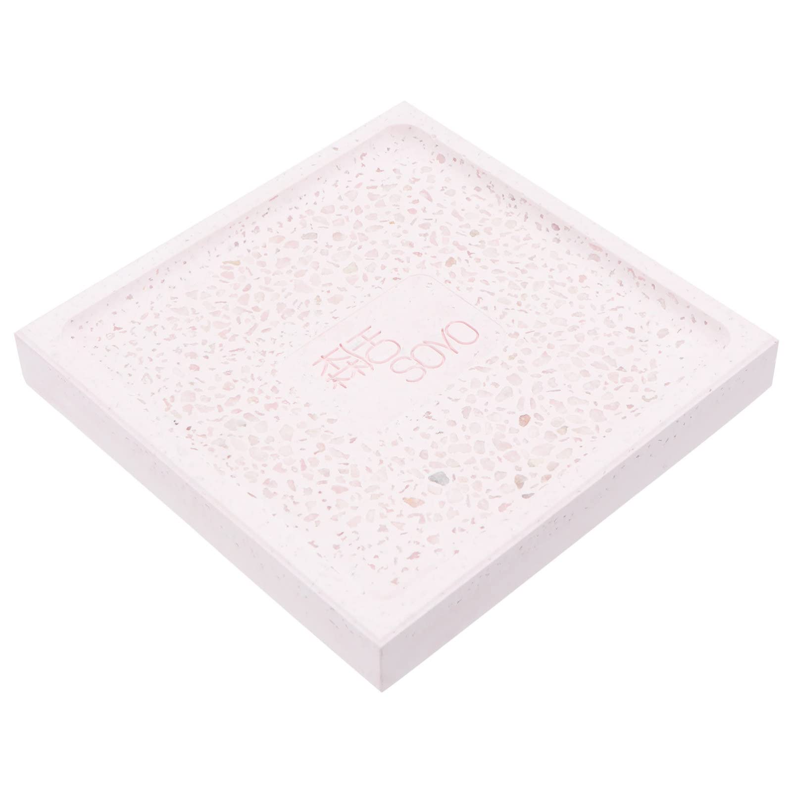 **Abaodam Diatomite Soap Dish - Square Soap Holder & Water Absorbent Mat for Bar Soap - Non-Slip Soap Draining Tray for Kitchen Sink, Bathroom, Shower (Pink) - Keep Countertops Dry & Organized**