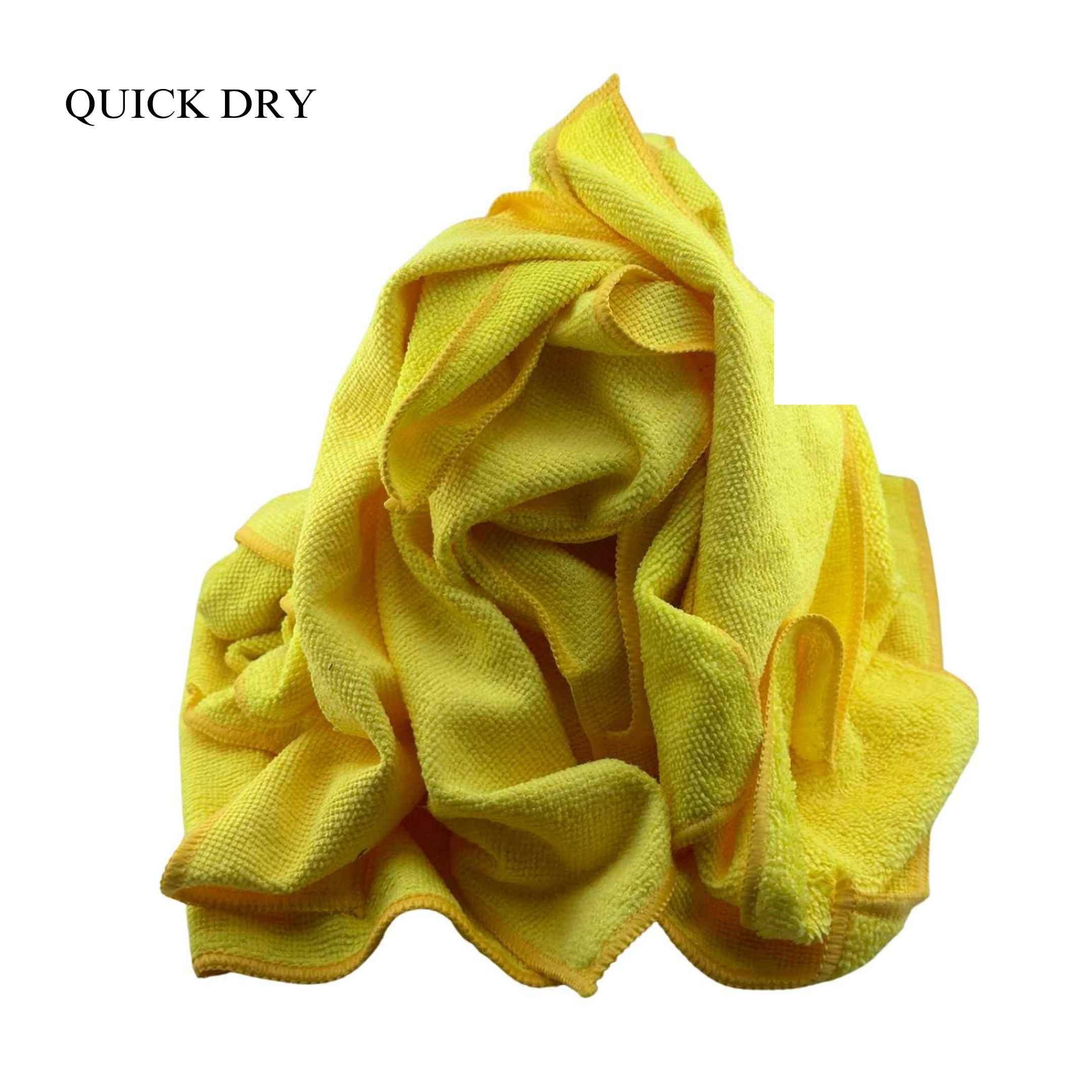 Premium Microfiber Cleaning Cloths - 24 Pack Yellow (300gsm) - Super Absorbent Kitchen Towels, Household Cleaning & Car Detailing - Streak-Free for Glass, Dishes & Electronics