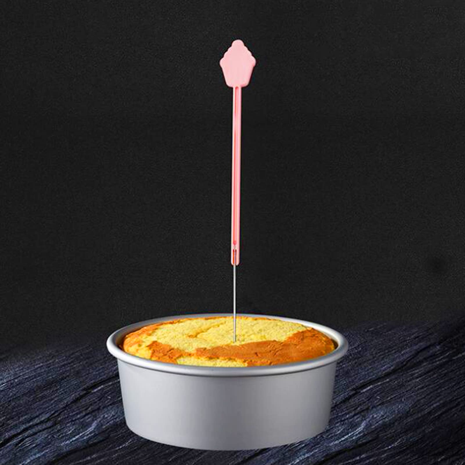 4Pcs Stainless Steel Cake Tester Kit - Portable Folding Cake Needle for Baking, Cooking & Kitchen Use - Perfect for Testing Sponge Cakes, Cupcakes & Bread Doneness