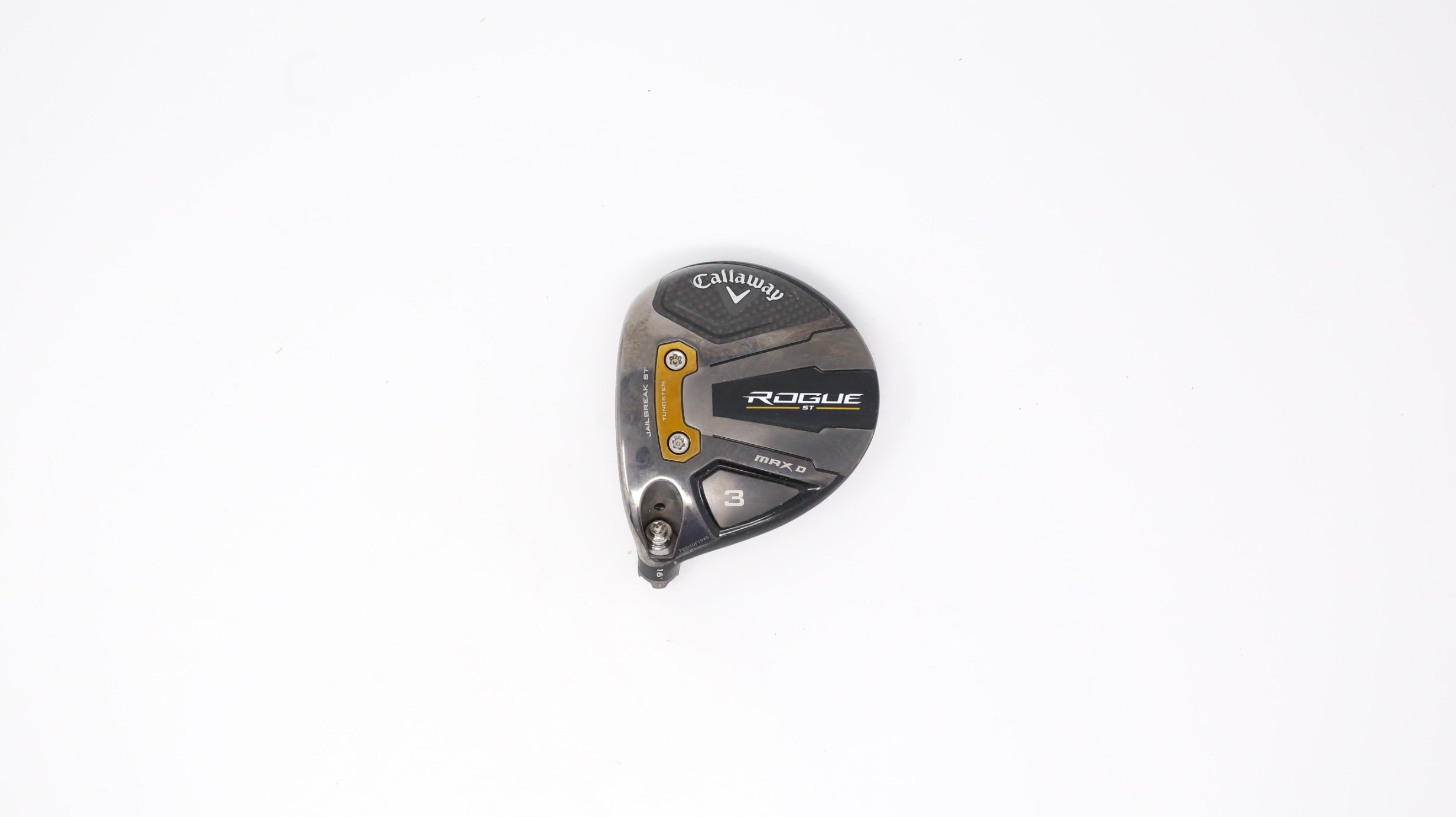 Used Callaway Rogue ST Max Draw Fairway Wood 16° Left-Handed Golf Club Head Only - Perfect for High Handicappers & Beginners Seeking Forgiveness on the Fairway