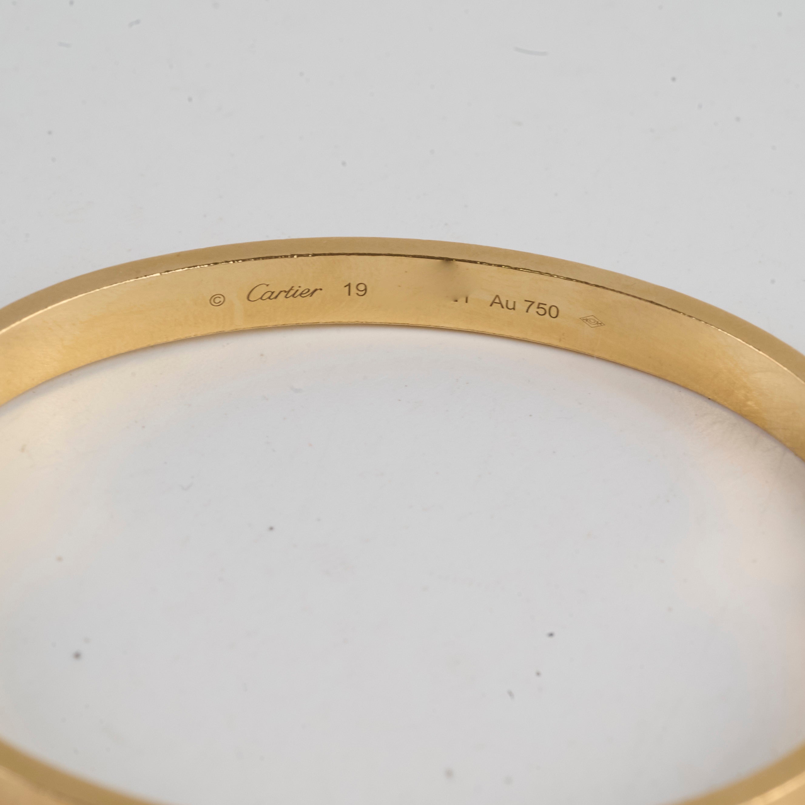 Cartier Love Bracelet 18K Yellow Gold Size 19 - Luxury Jewelry Gift for Women, Anniversary & Special Occasions