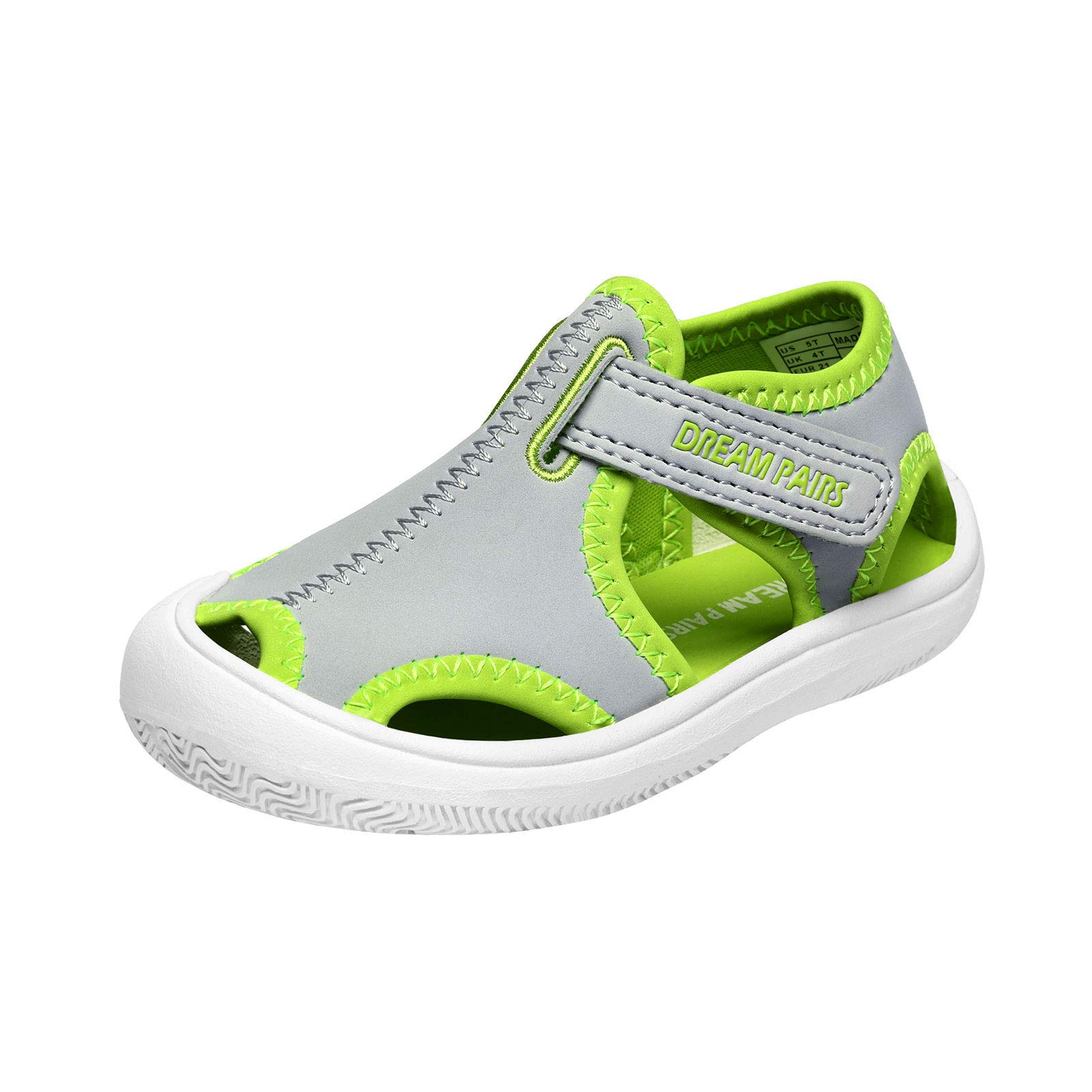 DREAM PAIRS Boys Girls Water Shoes for Toddlers & Kids - Breathable Closed Toe Summer Sandals for Beach, Pool & Outdoor Play