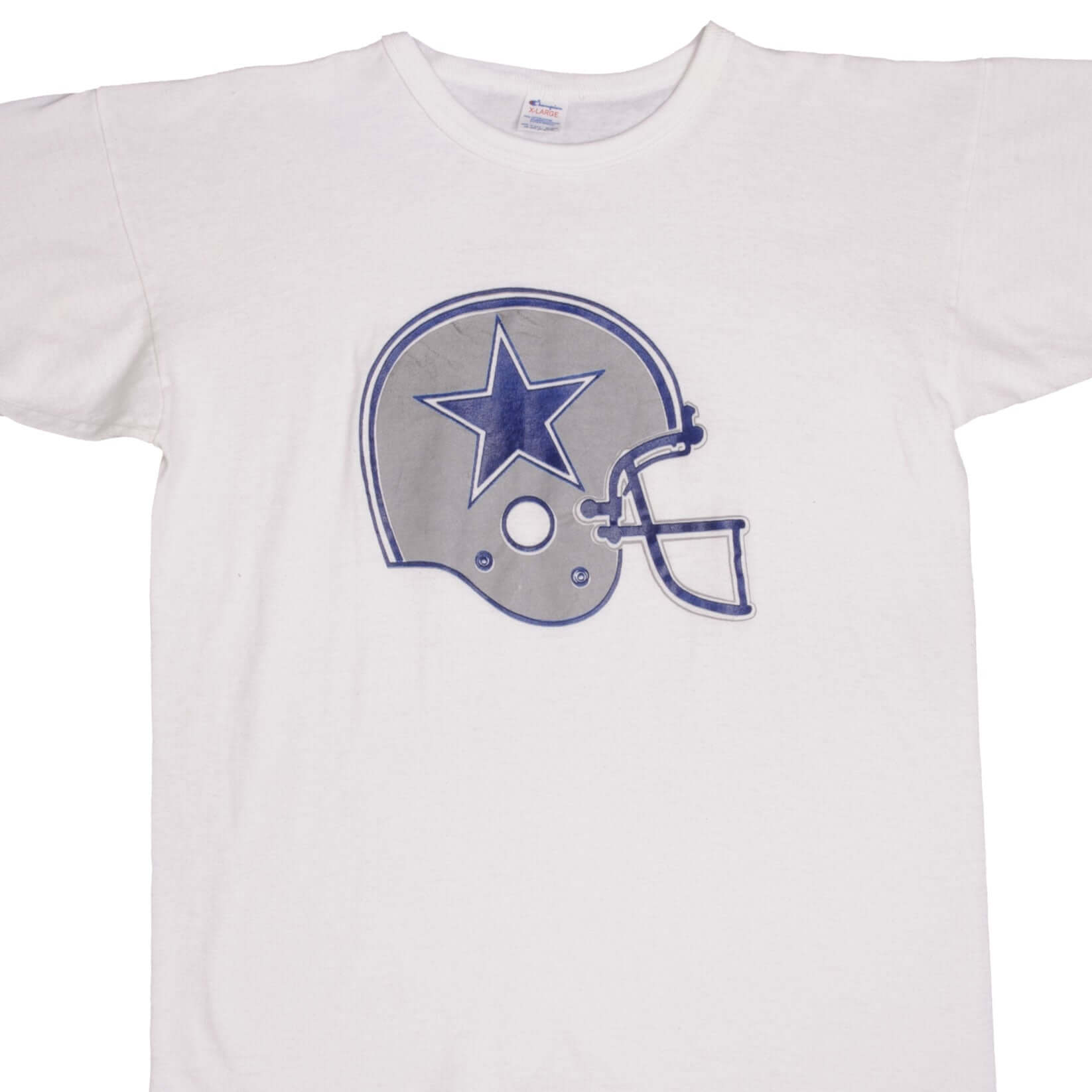 Vintage Champion NFL Dallas Cowboys T-Shirt 1980s Large Size - Authentic Retro Football Jersey for Men - Made in USA - Perfect for Game Day, Sports Events & Vintage Fashion Collectors