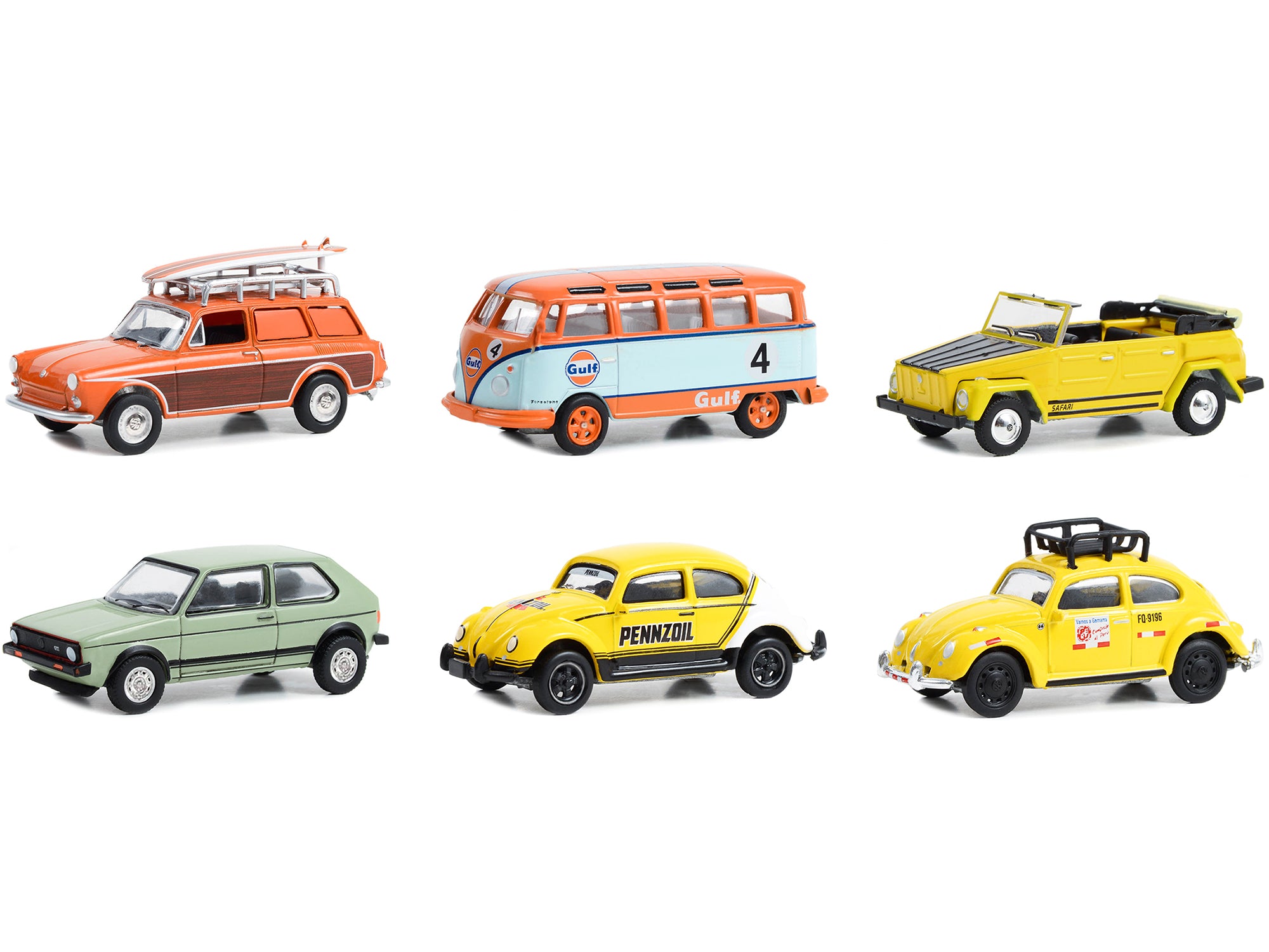 Greenlight 1/64 Scale Diecast Model Cars - Club Vee V Dub Series 16 Set of 6 Pieces - Collectible Miniature Vehicles for Display, Gifts & Racing Enthusiasts