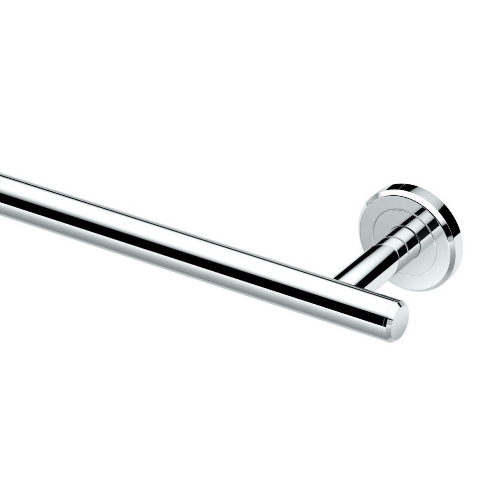 Gatco KA-LAT-4-PC Latitude2 4-Piece Bathroom Accessory Set in Chrome - Modern Towel Bar, Robe Hook, Toilet Paper Holder & Tissue Dispenser for Bathroom & Powder Room Decor