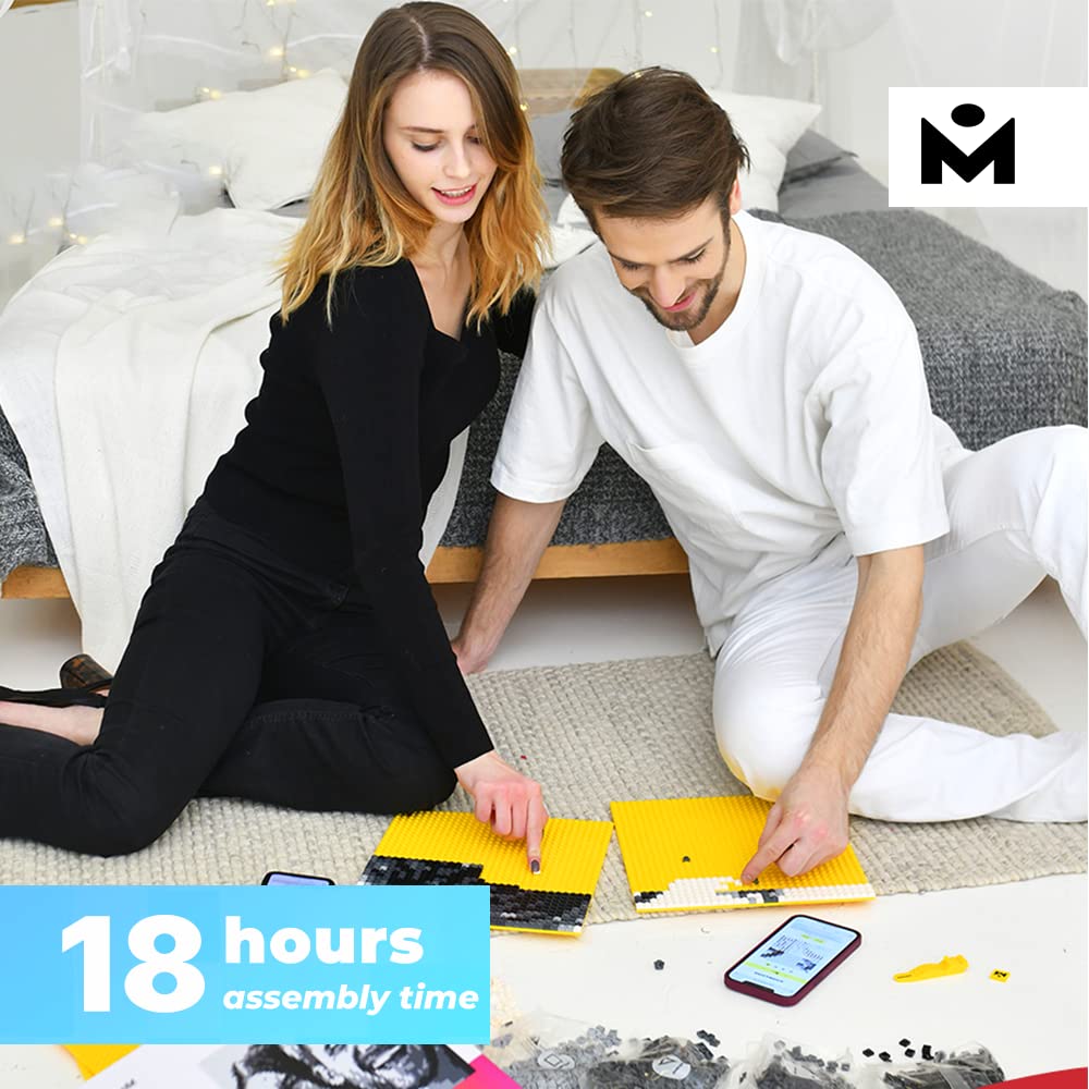 Mozabrick Model M DIY Pixel Art Building Kit - Transform Photos into Custom Mosaic Puzzles with Bricks | Creative Home Decor & Gift for Kids & Adults