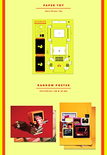Zico - Television (2nd Mini Album) CD + Booklet + Photocard + Photo Sticker + Paper Toy + Folded Poster | Kpop Merchandise | Perfect for K-POP Fans Collection & Room Decor