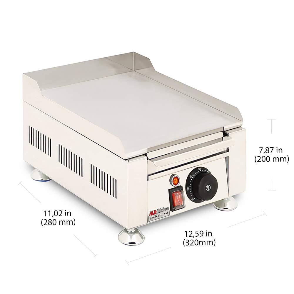 ALDKitchen Flat Top Griddle - Manual Control Griddle Grill for Outdoor Cooking & Camping (Small Size) | Perfect for Backyard BBQs, Tailgating & RV Trips