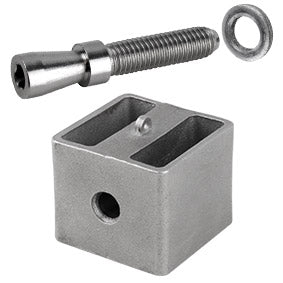 Stainless Steel Square Post Screw Set - Heavy Duty Construction for Fences, Decks & Outdoor Furniture - Rust Resistant Hardware Kit (10-Pack)
