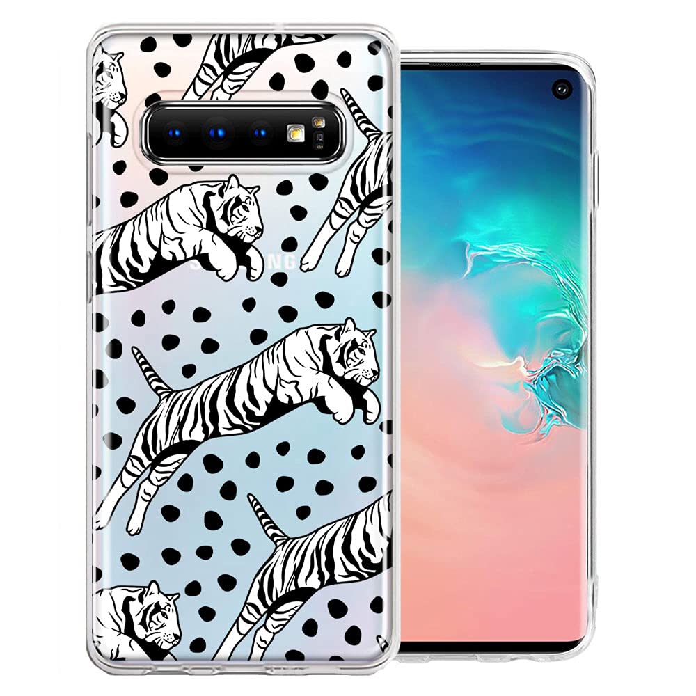Samsung Galaxy S10 Plus Case - Tiger Polkadot Design for Daily Protection