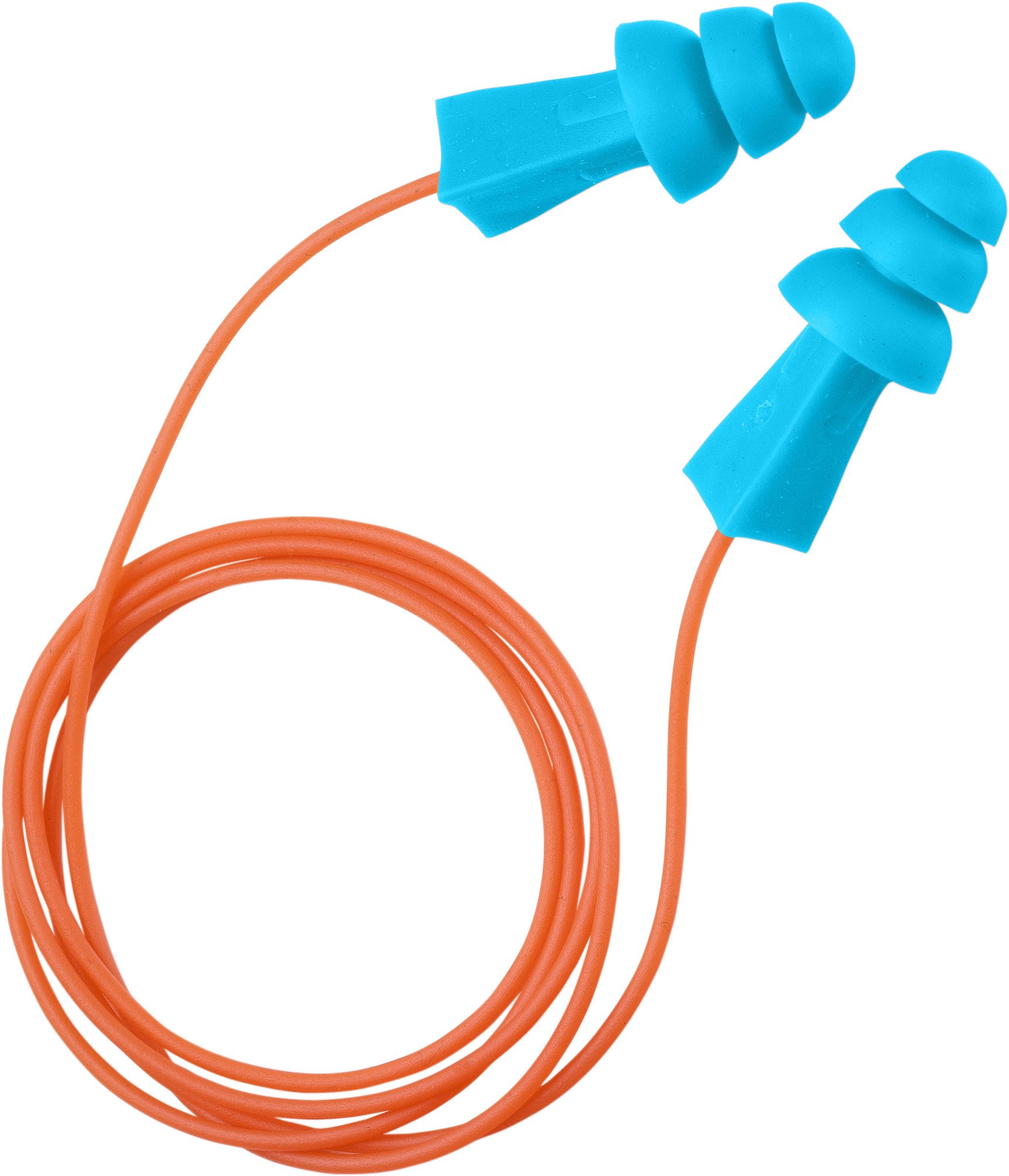 TASCO Tri-Grip JR 9020 Small Corded Reusable Earplugs - NRR 27 Noise Reduction, Blue, Box of 100 - Perfect for Construction, Concerts & Shooting Ranges
